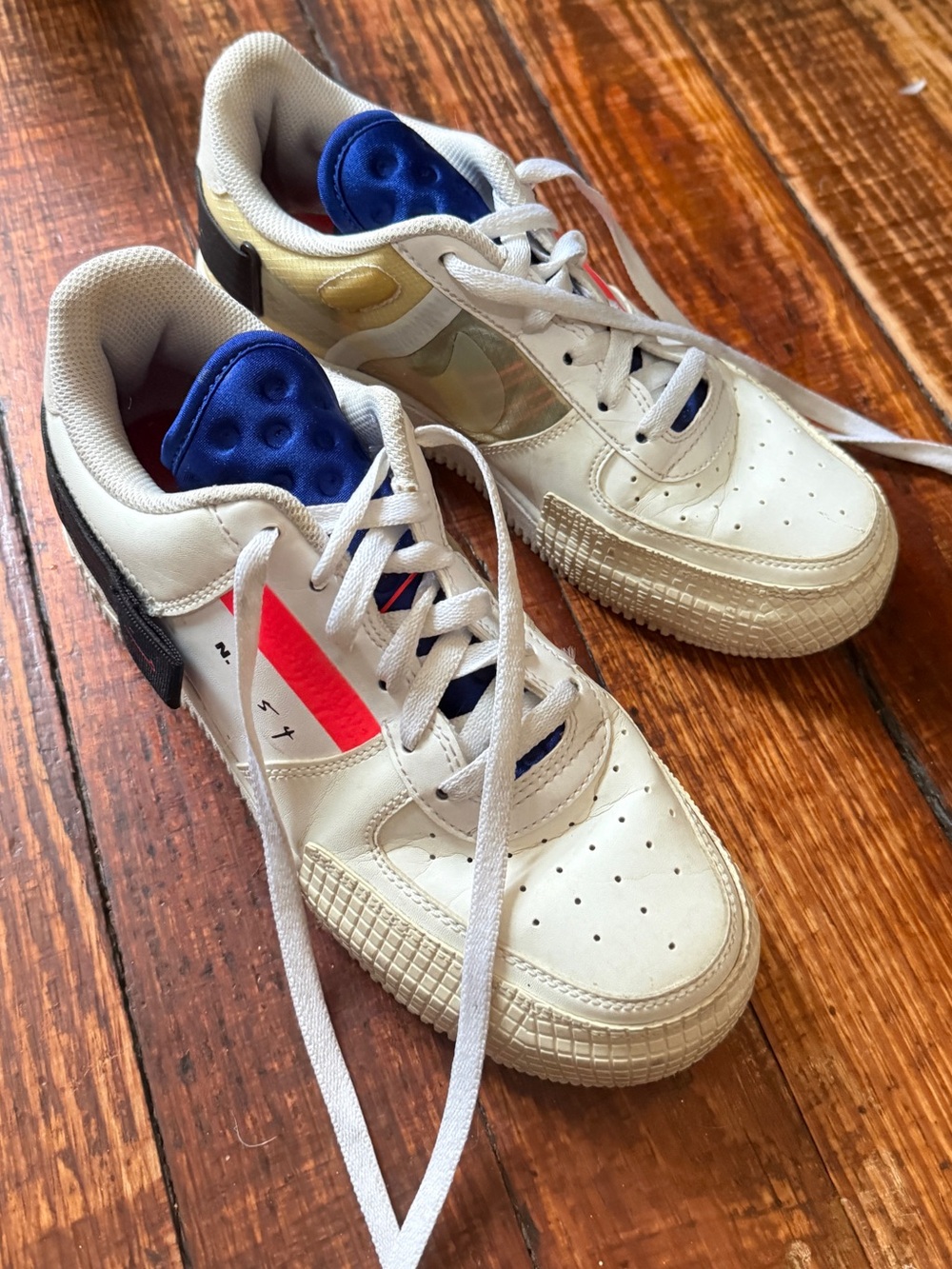 Nike limited edition Sneakers with Blue and Red Accents